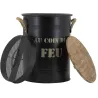 Tabouret et seau à pellets avec pelle Au coin du feu