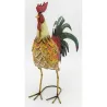 Statue de Coq en métal coloré