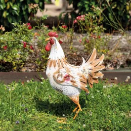 Statue de Coq en métal coloré