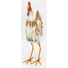 Statue de Coq en métal coloré