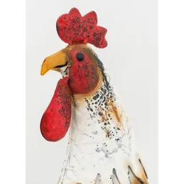 Statue de Coq en métal coloré