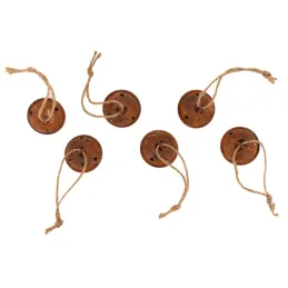 Lot de 6 grelots en métal vieilli