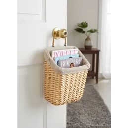 Porte-revues en osier naturel