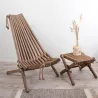Chilienne en bois EcoChair avec coussin (Lot de 2)