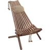 Chilienne en bois EcoChair avec coussin (Lot de 2)