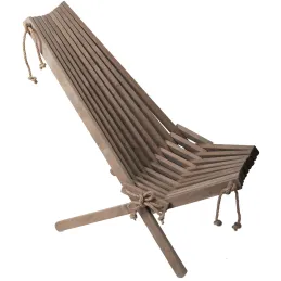 Chilienne en bois EcoChair avec coussin (Lot de 2)
