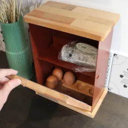 Garde-manger en acier galvanisé et bois