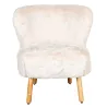 Fauteuil effet fourrure blanche