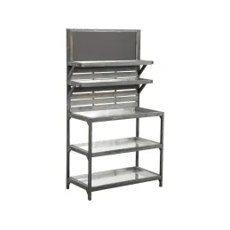Table de jardinage en bois vieilli et zinc