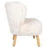 Fauteuil effet fourrure blanche