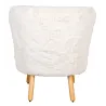 Fauteuil effet fourrure blanche