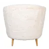 Fauteuil effet fourrure blanche
