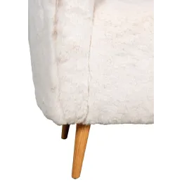 Fauteuil effet fourrure blanche