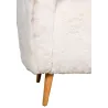Fauteuil effet fourrure blanche