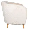 Fauteuil effet fourrure blanche