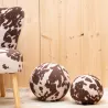Coussin/pouf boule effet peau de vache