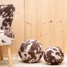 Coussin/pouf boule effet peau de vache
