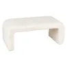 Banc blanc tissu bouclettes