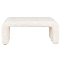 Banc blanc tissu bouclettes