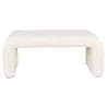 Banc blanc tissu bouclettes