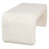 Banc blanc tissu bouclettes