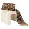 Banc blanc tissu bouclettes