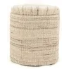 Pouf / coffre bouclette en laine