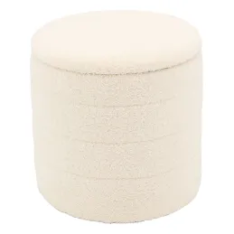 Pouf / coffre en bouclette