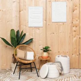 Pouf / coffre en bouclette