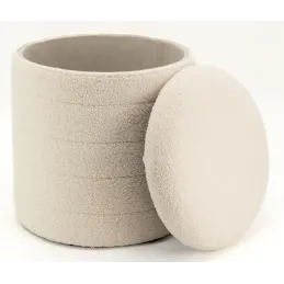 Pouf / coffre en bouclette