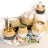 Pouf / coffre en bouclette