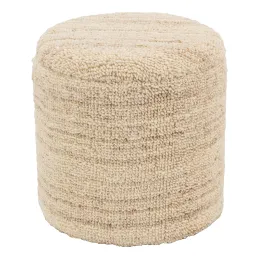 Pouf / coffre en laine bouclette