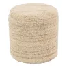 Pouf / coffre en laine bouclette