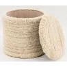 Pouf / coffre en laine bouclette