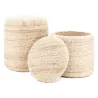 Pouf / coffre en laine bouclette