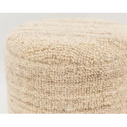 Pouf / coffre en laine bouclette