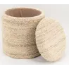 Pouf / coffre en laine bouclette