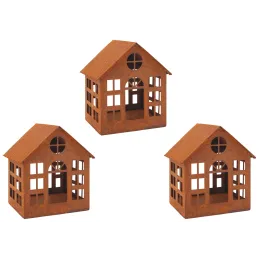 Lanterne maison en métal vieilli
