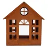 Lanterne maison en métal vieilli