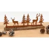 Décor cerfs et sapins en métal