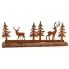 Décor cerfs et sapins en métal