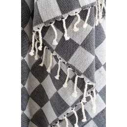 Plaid en coton damier