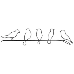 Décoration murale en métal Oiseaux