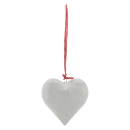 Coeur en métal laqué blanc