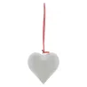 Coeur en métal laqué blanc