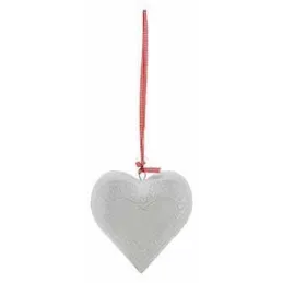 Coeur en métal laqué blanc