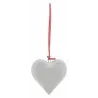 Coeur en métal laqué blanc