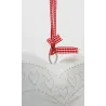 Coeur en métal laqué blanc