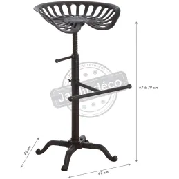Tabouret haut en fonte