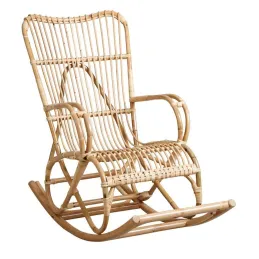 Fauteuil à bascule en manau naturel